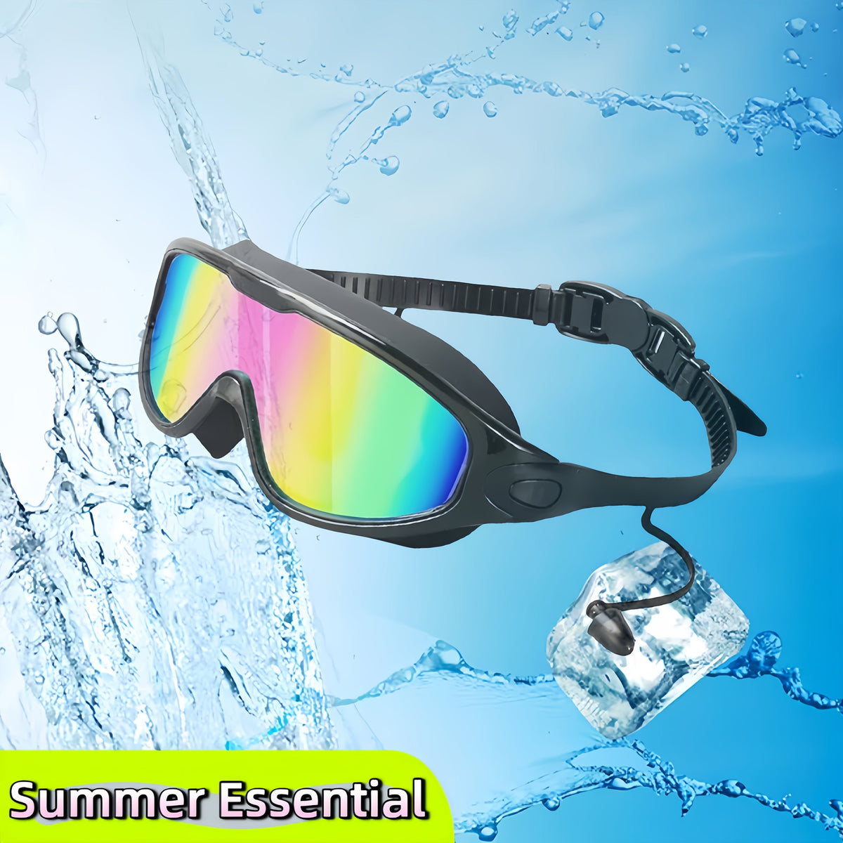 Anti-Fog Swimming Goggles Set | UV Protection, Earplugs & Nose Clip - product image 2