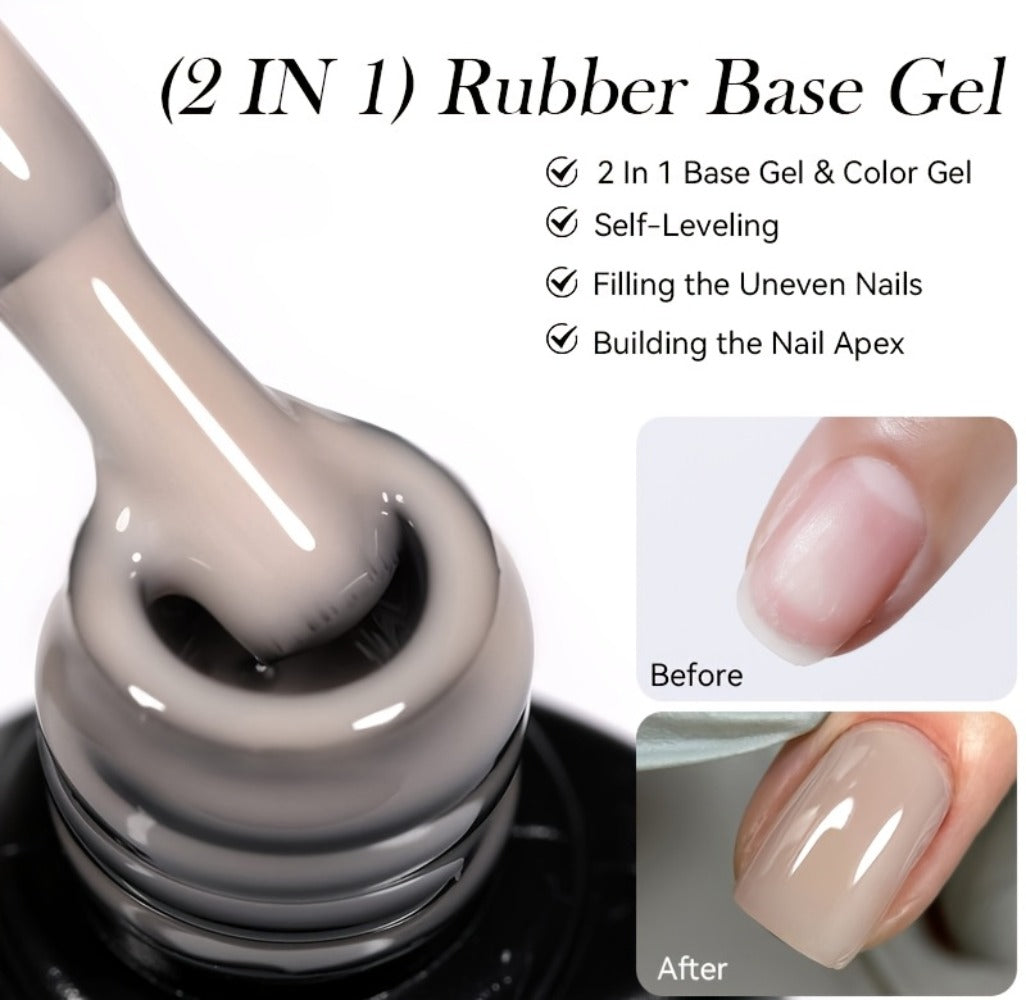 Rubber Base Gel Polish Set 6pcs Nude Pink 2-in-1 Builder Base Coat – Self-Leveling Soak Off UV LED Semi-Permanent Long-Lasting Gel Manicure Kit 0.24oz Each for DIY & Salon Nail Art - product image 18