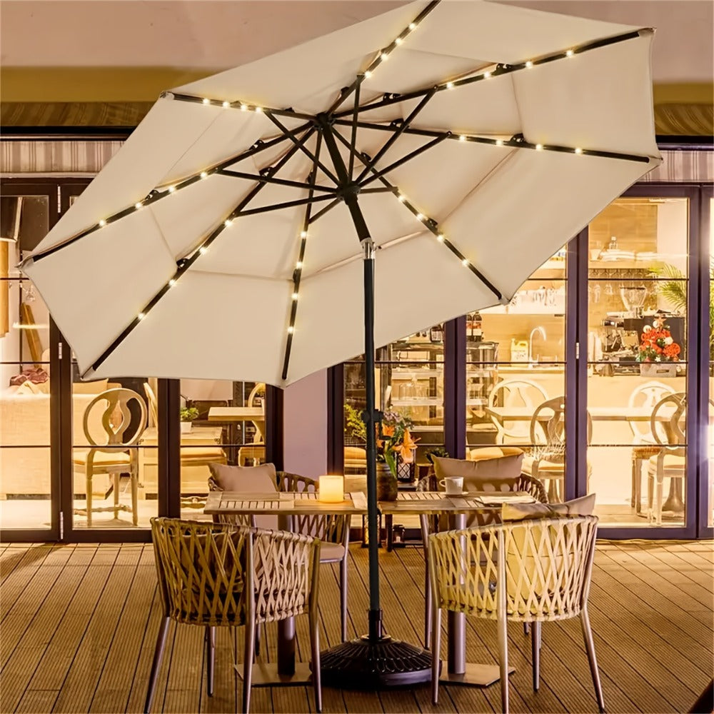 Solar Patio Umbrella Light 104 LED – 8 Modes Remote Control Outdoor Market Umbrella Lamp | Solar Powered Warm White Light for Backyard, Deck, Poolside, Beach, Garden & Camping | Ba - product image 6