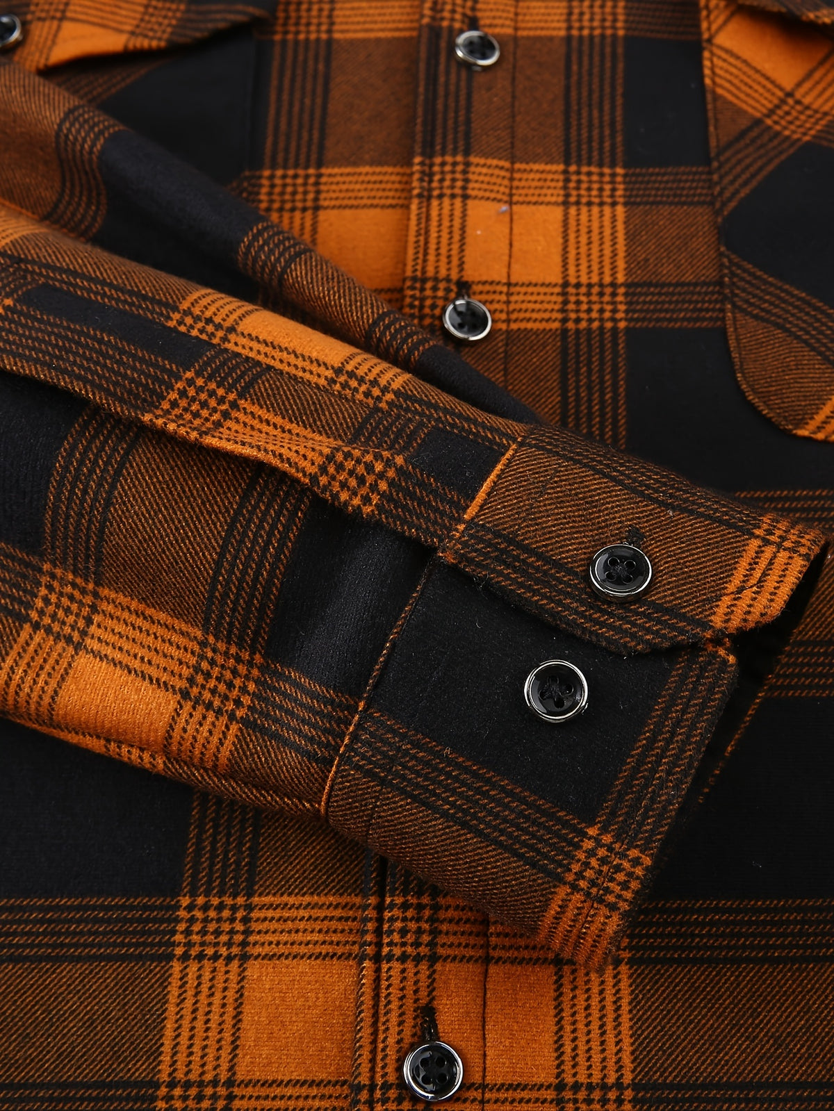 Men's Heavy-Duty Flannel Jacket - Thermal Insulated Hooded Coat with Front Pockets, Blue Black Plaid Work Jacket for Logging, Winter Outdoor Jobs, Construction - product image 9