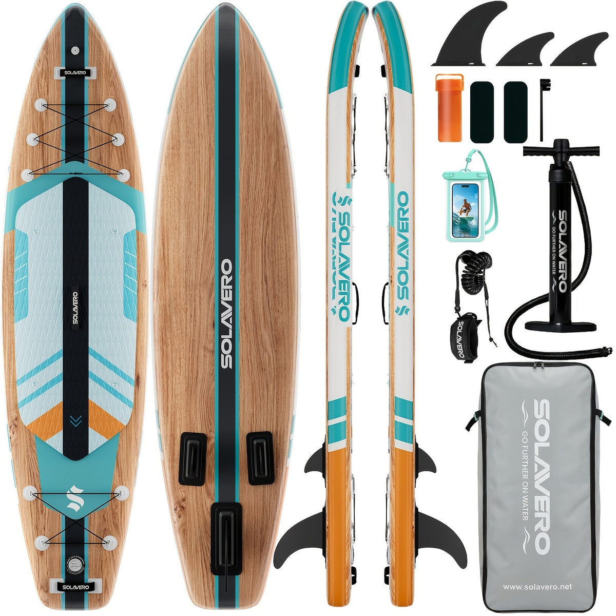 Stand Up Paddle Board Inflatable SUP 10'6" & 11'6" – Non-Slip EVA Deck, 180kg Capacity, All-in-One Accessories Kit with Pump, Adjustable Paddle, Ankle Leash - product image 2