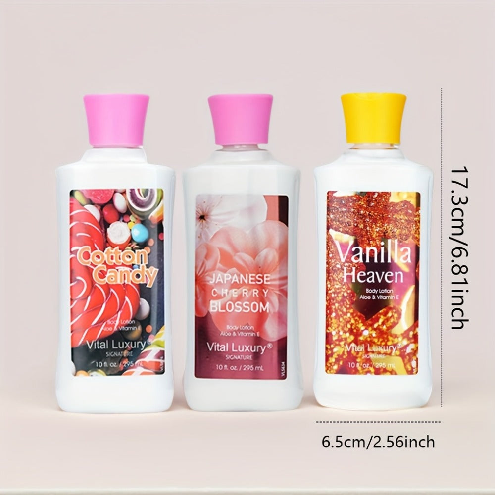 Scented Body Lotion & Hand Cream Vitamin C Glycerin Deep Moisturizing - Japanese Cherry Blossom Vanilla Cotton Candy Dry Skin Hydrating Lotion Women Men All Skin Types Gift - product image 6