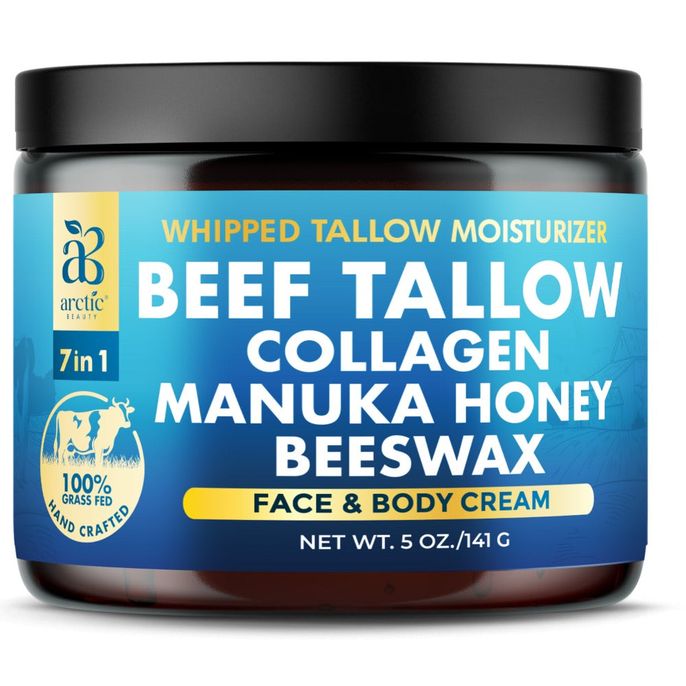 Whipped Beef Tallow Moisturizer - Organic Grass-Fed Face & Body Cream with Manuka Honey, Jojoba Oil, Collagen & Aloe Vera, All-in-One Natural Skincare for All Skin Types - product image 8