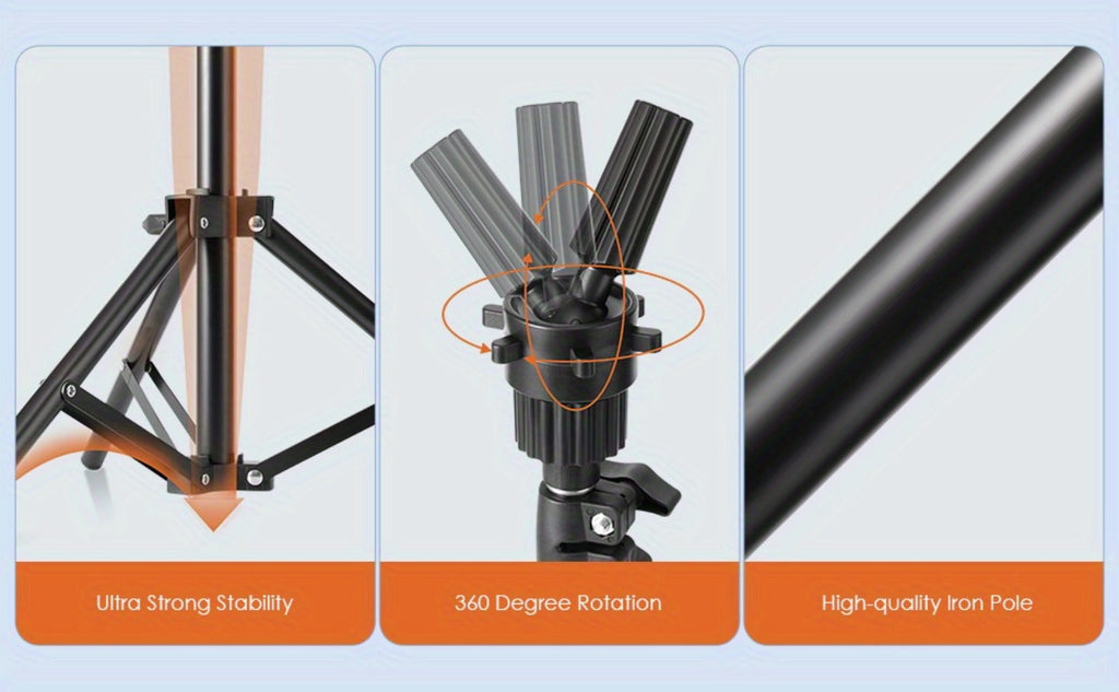 Adjustable Wig Stand Tripod 360 Rotation Aluminum Alloy Height Adjustable to 50 Inch Foldable Portable Mannequin Head Stand for Styling Cosmetology Hairdressing Training Home Salon - product image 9