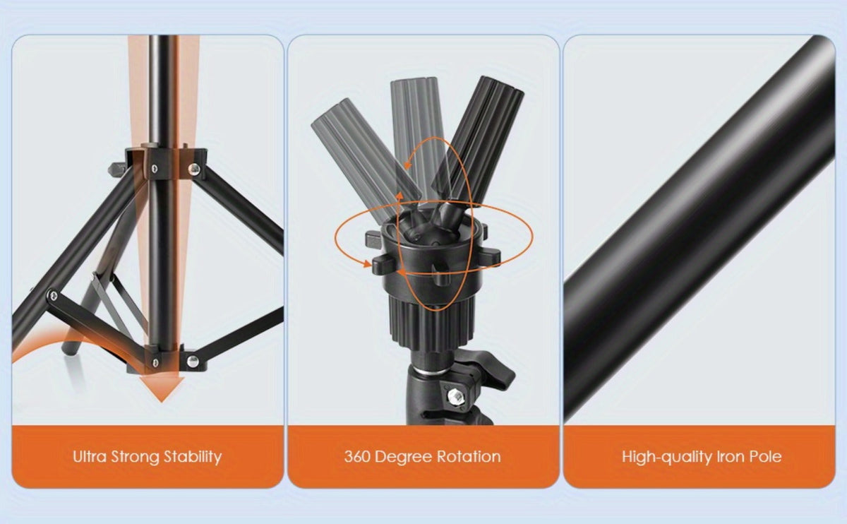 Adjustable Wig Stand Tripod 360 Rotation Aluminum Alloy Height Adjustable to 50 Inch Foldable Portable Mannequin Head Stand for Styling Cosmetology Hairdressing Training Home Salon - product image 9