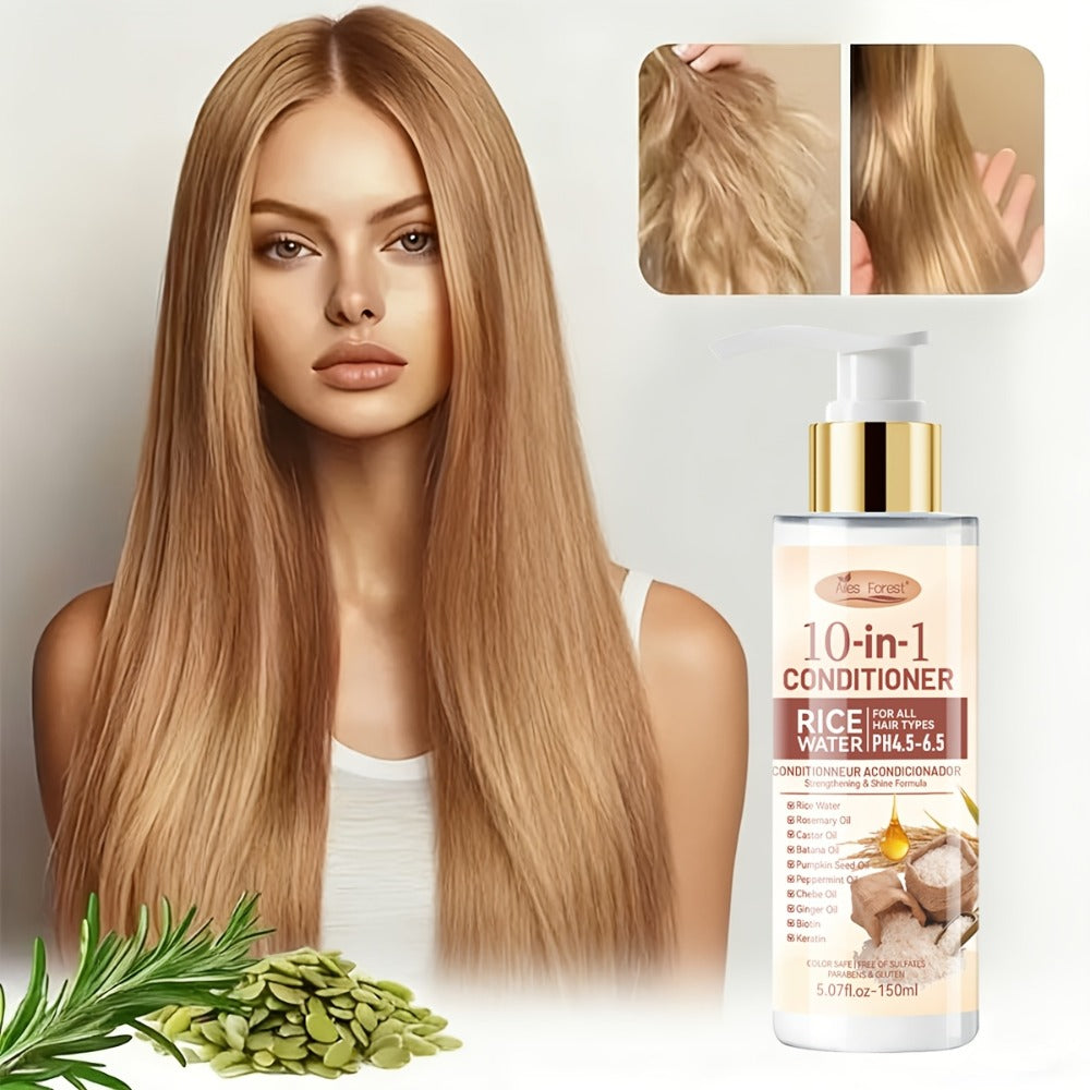 Rice Water Shampoo and Conditioner Set for Women — Fermented Rice Water 10-in-1 Hair Care for Volumizing, Anti-Frizz, Heat Protection & Damage Repair, Thicker Fuller Hair - product image 7