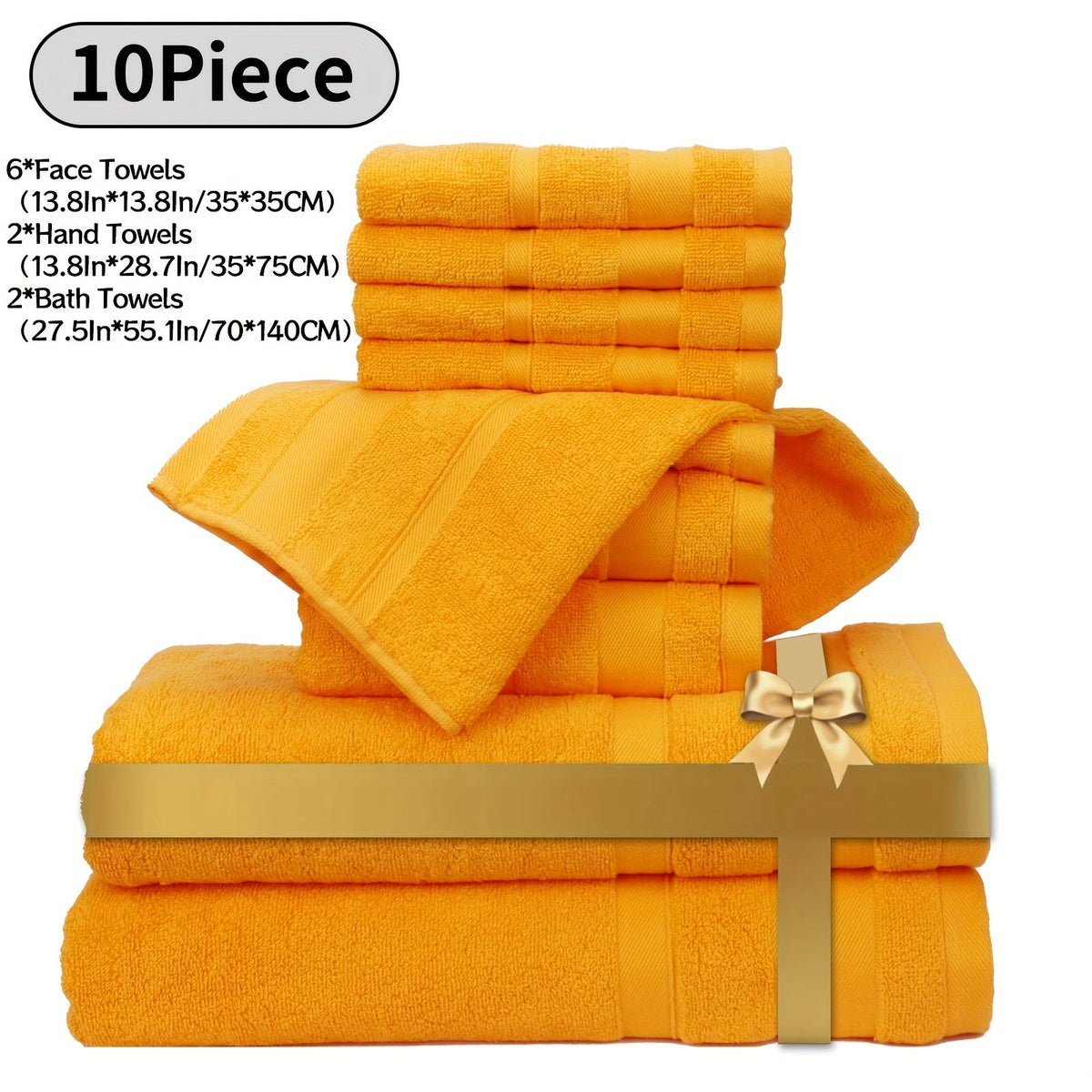 100% Pure Cotton Large Bath Towels for Women & Men, Highly Absorbent Quick Dry Spa Hotel Quality Towels for Bathroom, Bedroom, Gym, Pool & Travel, Soft Fluffy Luxury Towel Sets | Cotton Bath Towel Set 6/10 Piece