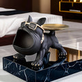 Resin Pug Bulldog Decorative Tray Statue | Dog Tray Organizer for Keys Jewelry Candy Earrings | Modern Art Home Decor Sculpture for Entryway Desk Office Dining Table | Unique Dog L - product image 11
