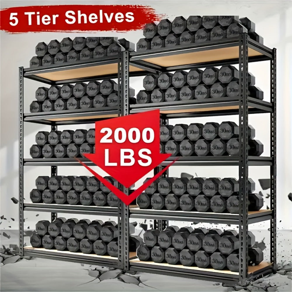 Heavy Duty Metal Shelving Unit 72 Inch – 400 lbs Per Shelf Adjustable Steel Storage Rack for Garage, Warehouse, Home & Office, Industrial Style Utility Shelf, Easy Assembly - product image 2