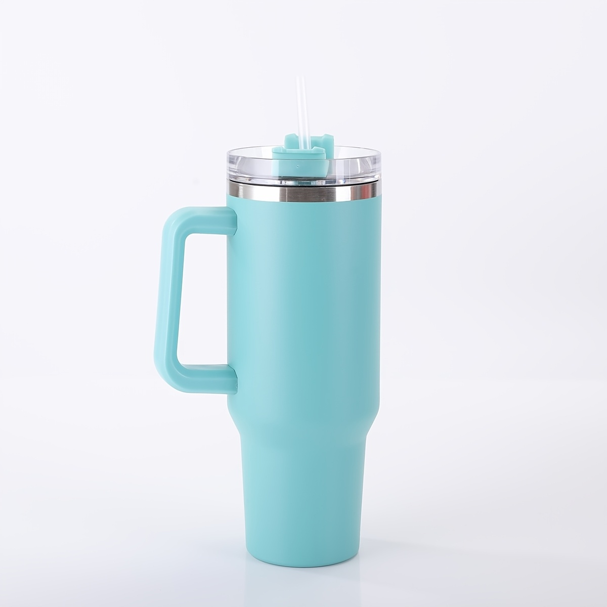 Double-Wall Vacuum 304 Stainless Steel Travel Cup, Leakproof & Rustproof, Hot & Cold Drinks, 15 Colors, Perfect Gift for Christmas, Travel & Outdoor | Insulated Tumbler 40oz with Handle & Straw Lid