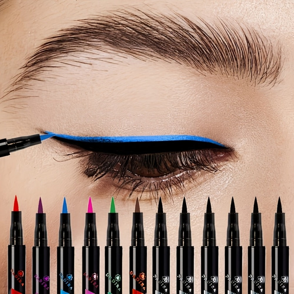 Fine Tip Liquid Eyeliner Pen 12-Pack – Long-Lasting Smudge-Free Precision Eye Liner, Natural Makeup Effect No Tingle Formula, All Skin Tones, Daily Wear Performances & Parties Wome - product image 2