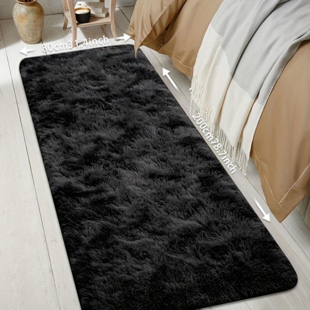 Tie-Dye Plush Fluffy Mat Absorbent Non-Slip – Luxury Soft Bathroom Rug for Living Room & Bedroom, Modern Home Decor Floor Mat, 31.5x78.7 in – Light Grey, Dark Gray, Light Pink, Bla - product image 11