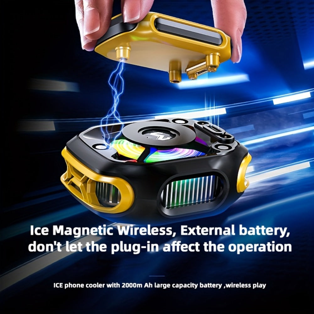 Phone Cooler Magnetic Semiconductor Cooling Fan with RGB LED Temperature Display Rechargeable Battery USB Type-C for Mobile Gaming TikTok Live Streaming iPhone Android - product image 9