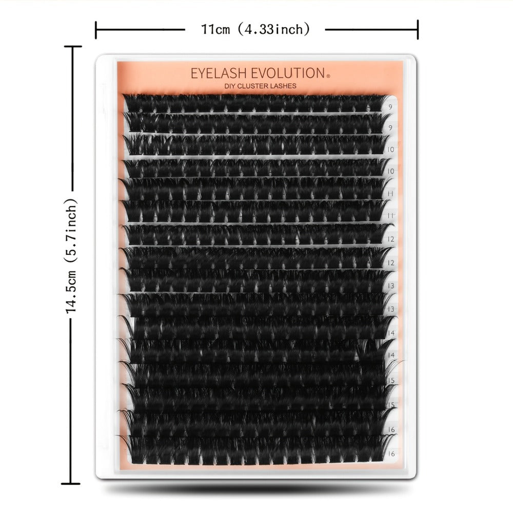 272Pcs D Curl Lash Clusters — 100D Thick Individual Eyelash Extensions 8-16mm, Soft Reusable DIY Cluster Lashes with Plant-Based Squalane, Voluminous Full-Body Lash Extension Kit f - product image 4