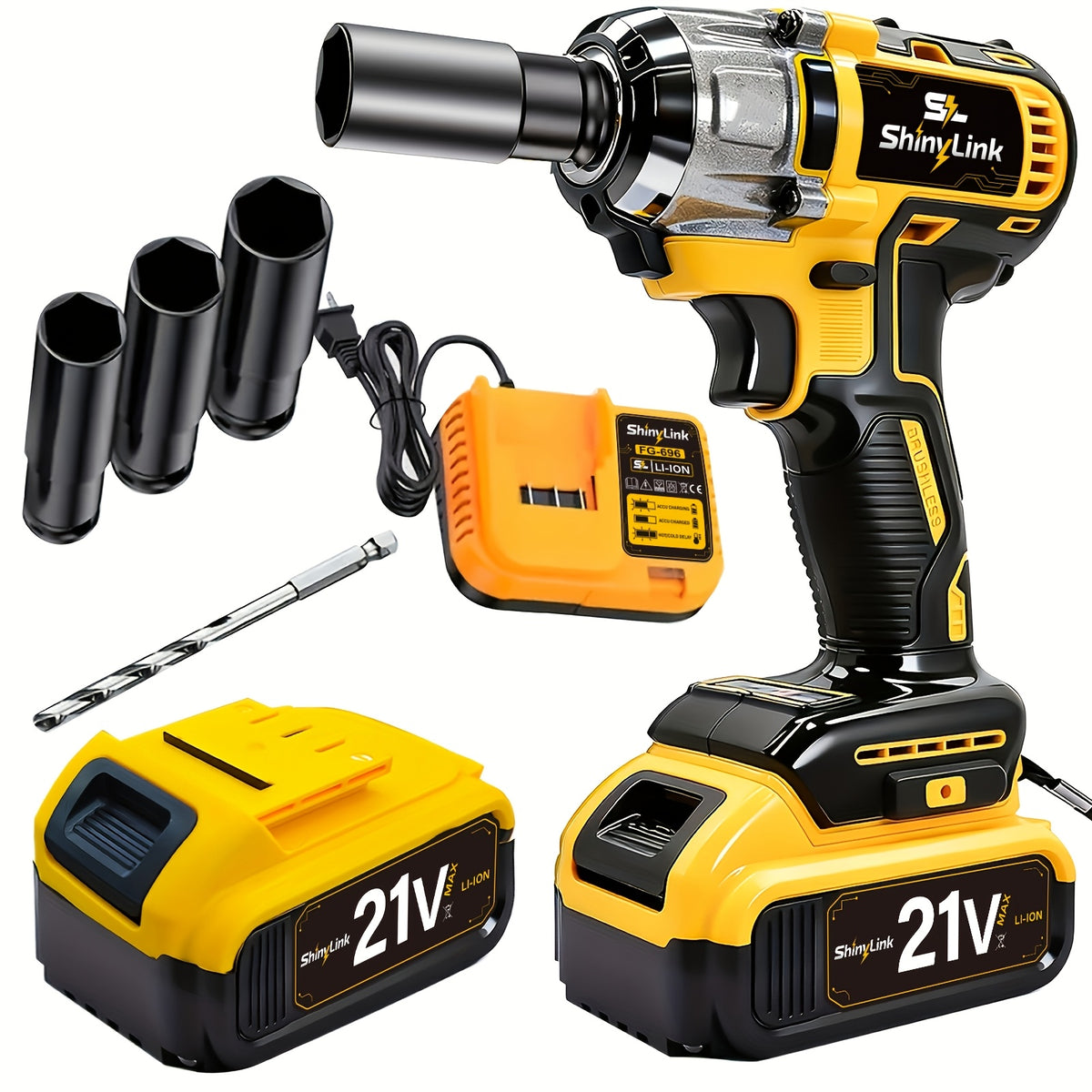 21V Impact Wrench Kit with 3000Mah Lithium-Ion Battery and Heavy Duty Motor - Wireless Drill/Driver Compatible for Car, Truck, Motorcycle, Repair - Ideal Gift - product image 6