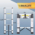 Telescoping Extension Ladder Aluminum Heavy Duty 330 LBS – 6.5 / 8.5 / 10.5 / 12.5 FT Folding Telescopic Ladder, Easy Store, Multi-Purpose for Roof Repair, Painting, Gutter Cleanin - product image 15