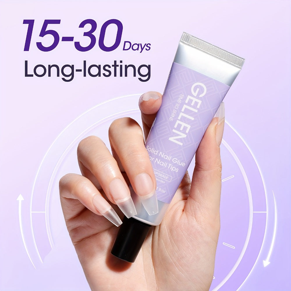 Nail Glue Gel UV LED Solid Formula 30g — Crystal Clear Extra Strong Bond for Press On Nails, Acrylic Tips, Nail Extensions & Rhinestones | Repositionable Before Cure | Lasts Up to  - product image 5