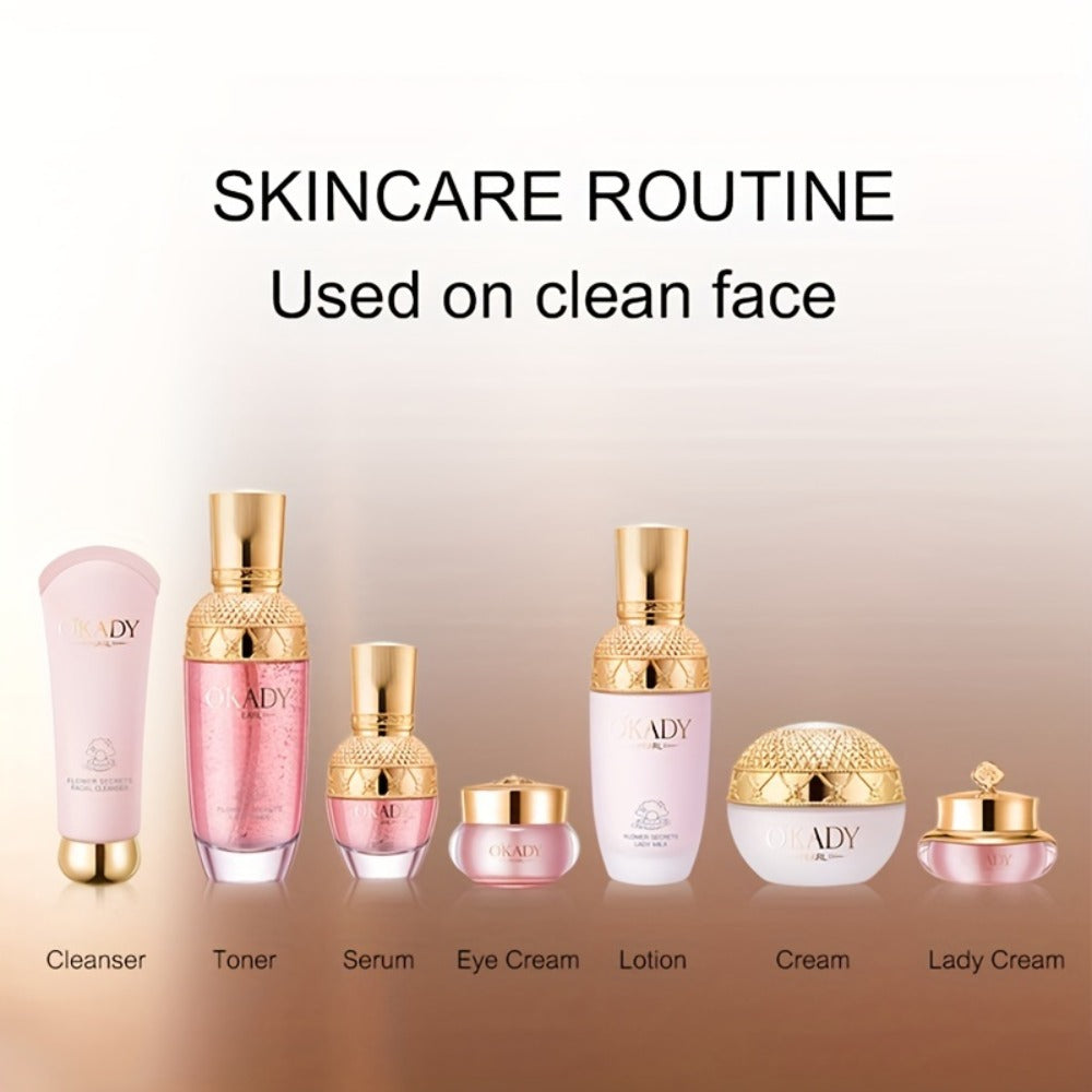 Luxury Skincare Gift Box 7 Piece Pearl Protein Glycerin Moisturizing Facial Skin Care Set with Pearl Nectar Serum for Women Birthday Holiday Christmas Gift - product image 7
