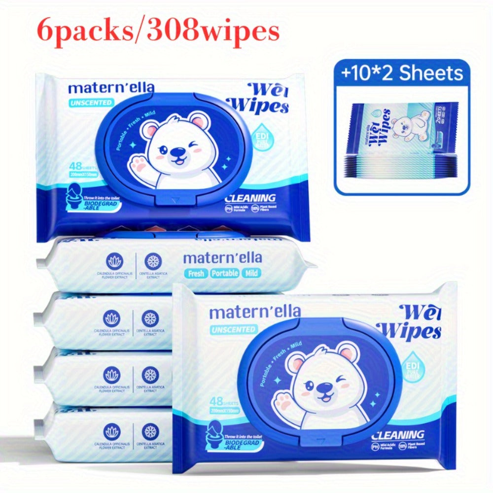 Flushable Wet Wipes with Probiotics – Plant-Based Fibers, Fragrance Free, Sewer Safe, Soft & Thick Disposable Butt Wipes for Adults, Incontinence & Personal Care (1/3/5/6/8/9/15 Pa - product image 14