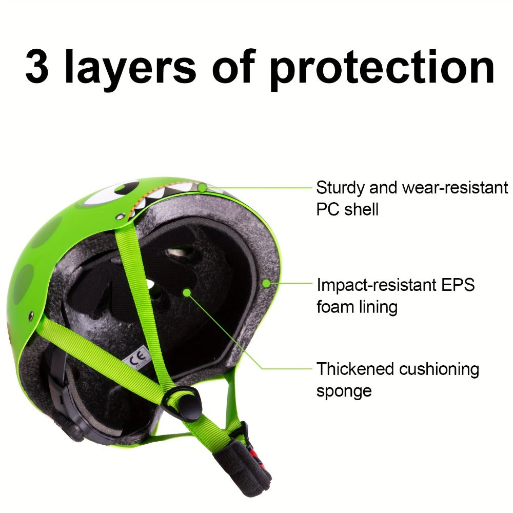 Kids Bike Helmet with Knee and Elbow Pads – Best Safety Gift for Boys and Girls – Adjustable Protective Gear Set for Ages 5-14, Featherlight 350g with - product image 10