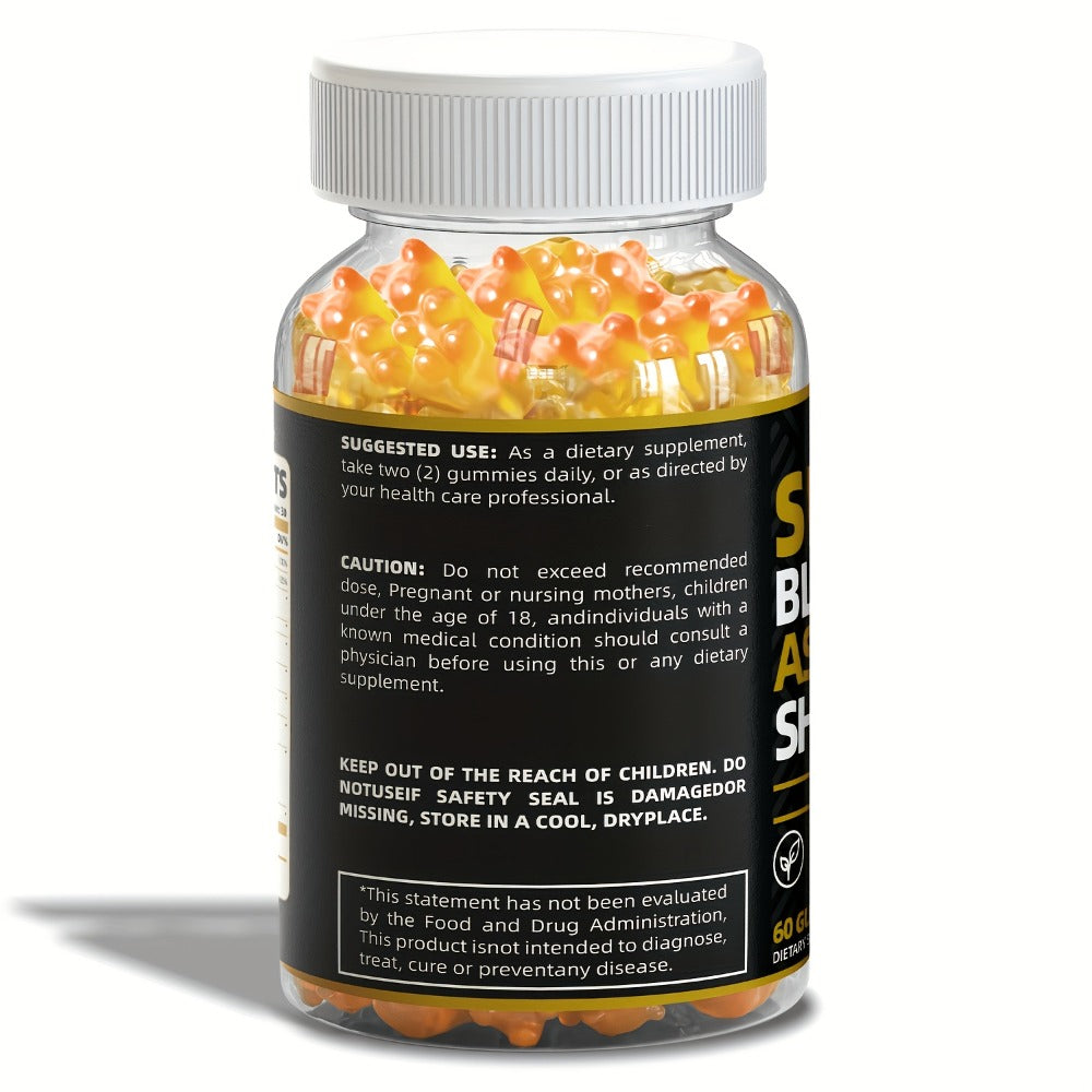 Immune Support Gummies with Sea Moss 1445mg – 10-in-1 Superfood Blend with Black Seed Oil, Ashwagandha, Elderberry, Turmeric, Bladderwrack, Chlorophyll, Shilajit & Ginger – 60 Coun - product image 11