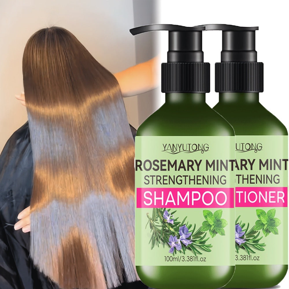 Rosemary Mint Hair Care Set 3pcs – Shampoo Conditioner & Essential Oil with Rosemary Extract | Moisturizes Hair & Nourishes Roots | Unisex All Hair Types | 3.38oz + 3.38oz + 1.01oz - product image 5