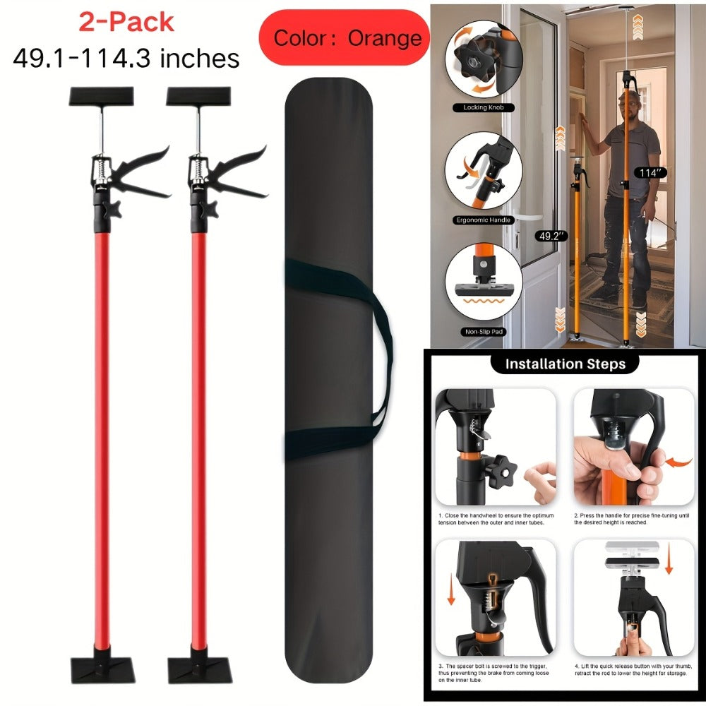 Adjustable Steel Support Rods for Drywall & Cabinet Installation, Extendable Construction Support Poles 19.7"-45.3" / 45"-114", Manual Lifting Tool Height Adjuster for Home Renovat - product image 10