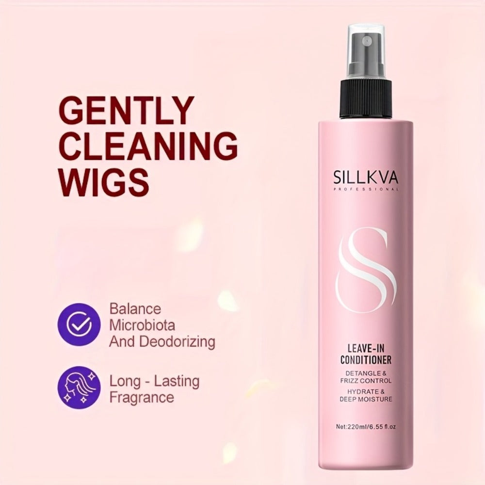 Wig Conditioner Spray with Argan Oil & Vitamin E Leave-In - Sillkva Moisturizing Care for Synthetic & Human Hair Wigs, Detangles, Reduces Frizz, Adds Shine, Daily Use - product image 4