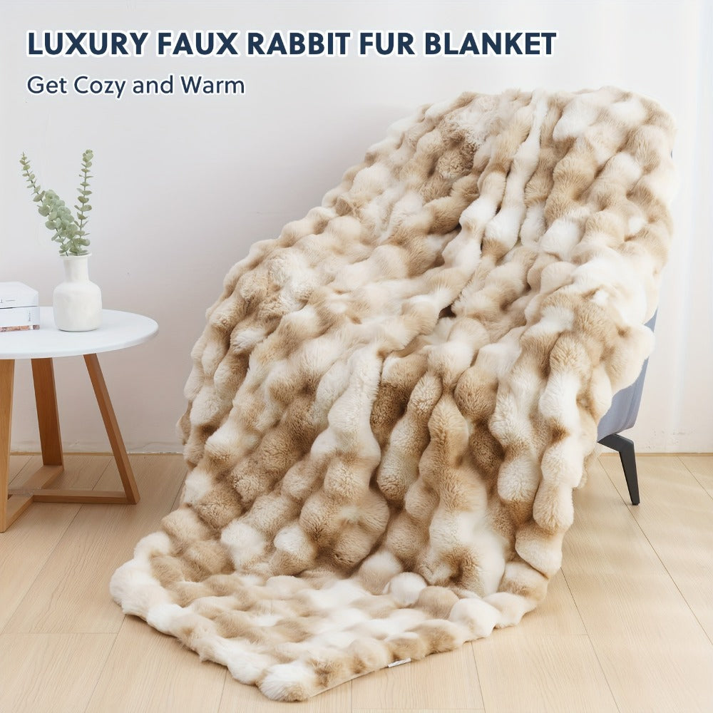 Faux Rabbit Fur Throw Blanket – Ultra-Soft Plush Fleece for Bed, Couch, Sofa & Travel, All Season, 11 Colors, Throw to King Size - product image 16