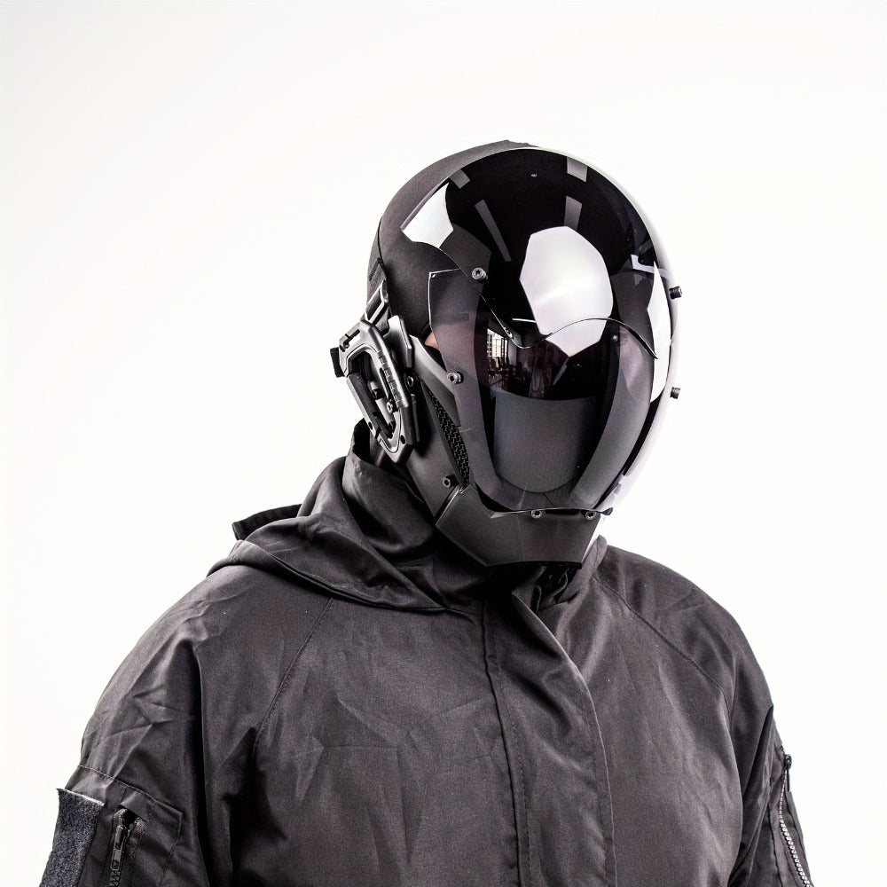 Futuristic Sci-Fi Half Face Costume Prop for Halloween Cosplay, Rave Bar Club Party, Stage Performance & Photography, Cool Gift for Adults Men Women - product image 4