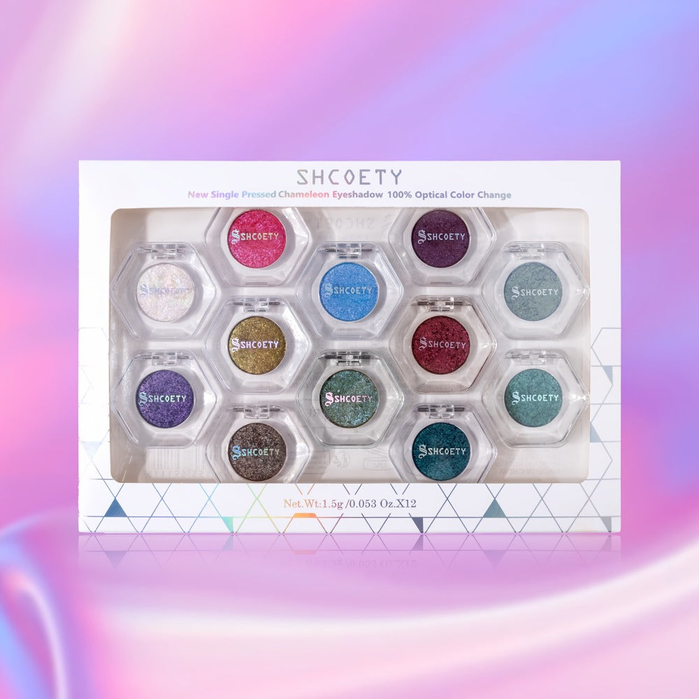 Chameleon Color-Shifting Eyeshadow Palette 12 Shades — Pearlescent Pigments Matte & Shimmer Blendable Long-Lasting Eye Makeup Kit for Women, All Skin Tones, Daily Wear & Special Oc - product image 3