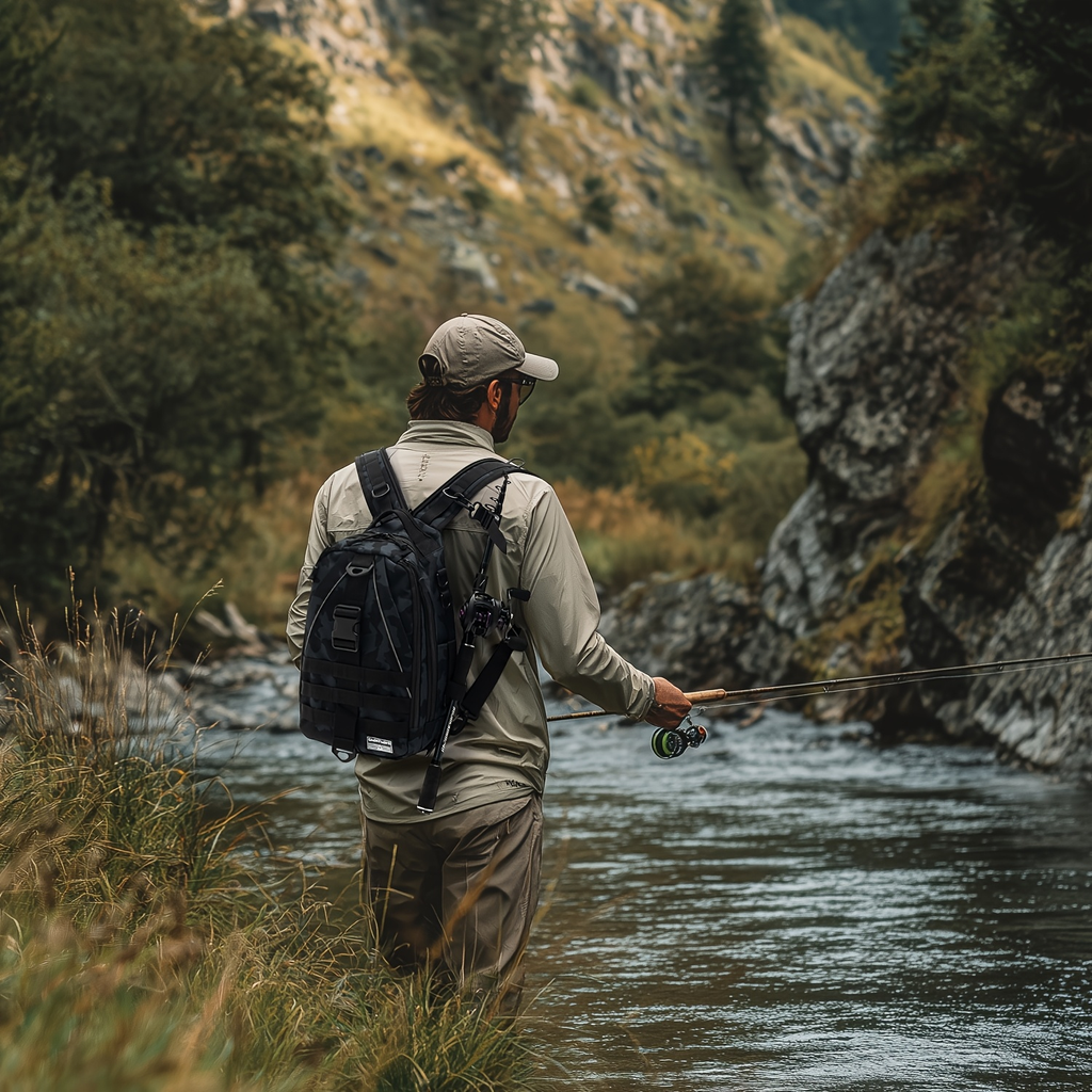 Waterproof Fishing Backpack Tackle Sling Bag | Rod Holder Daypack for Shore, Kayak & Fly Fishing | Men Women Outdoor Gear - product image 18