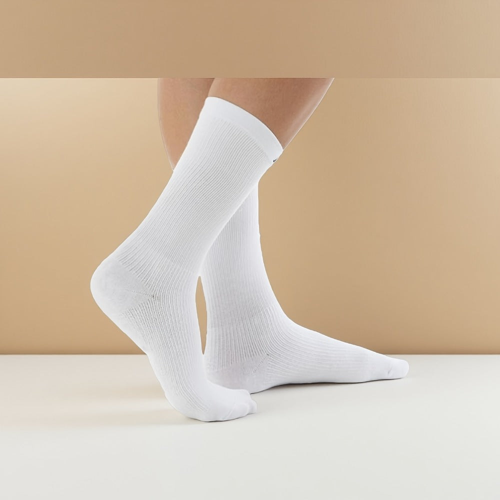 Multicolor Diabetic Crew Socks 12 Pairs Cotton Non-Binding Neuropathy Seamless Cushioned Loose Fit for Men Women Sensitive Feet Edema White Black Grey Size 9-11 10-13 - product image 4