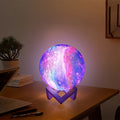 Moon Lamp 128 Colors Ball LED Night Light with Wooden Bracket, USB Plug-in, Remote Control & Infrared Sensor, 5.9 Inch Color Changing Globe Lamp for Bedroom, Living Room, Cafe, Off - product image 11