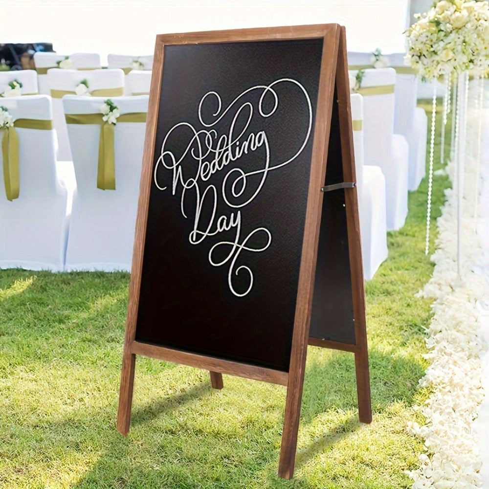 A-Frame Chalkboard Sign Double Sided Magnetic Wooden Standing Blackboard Menu Display Board for Restaurant Coffee Shop Bar Sidewalk Sandwich Board 39x20 Inch - product image 4