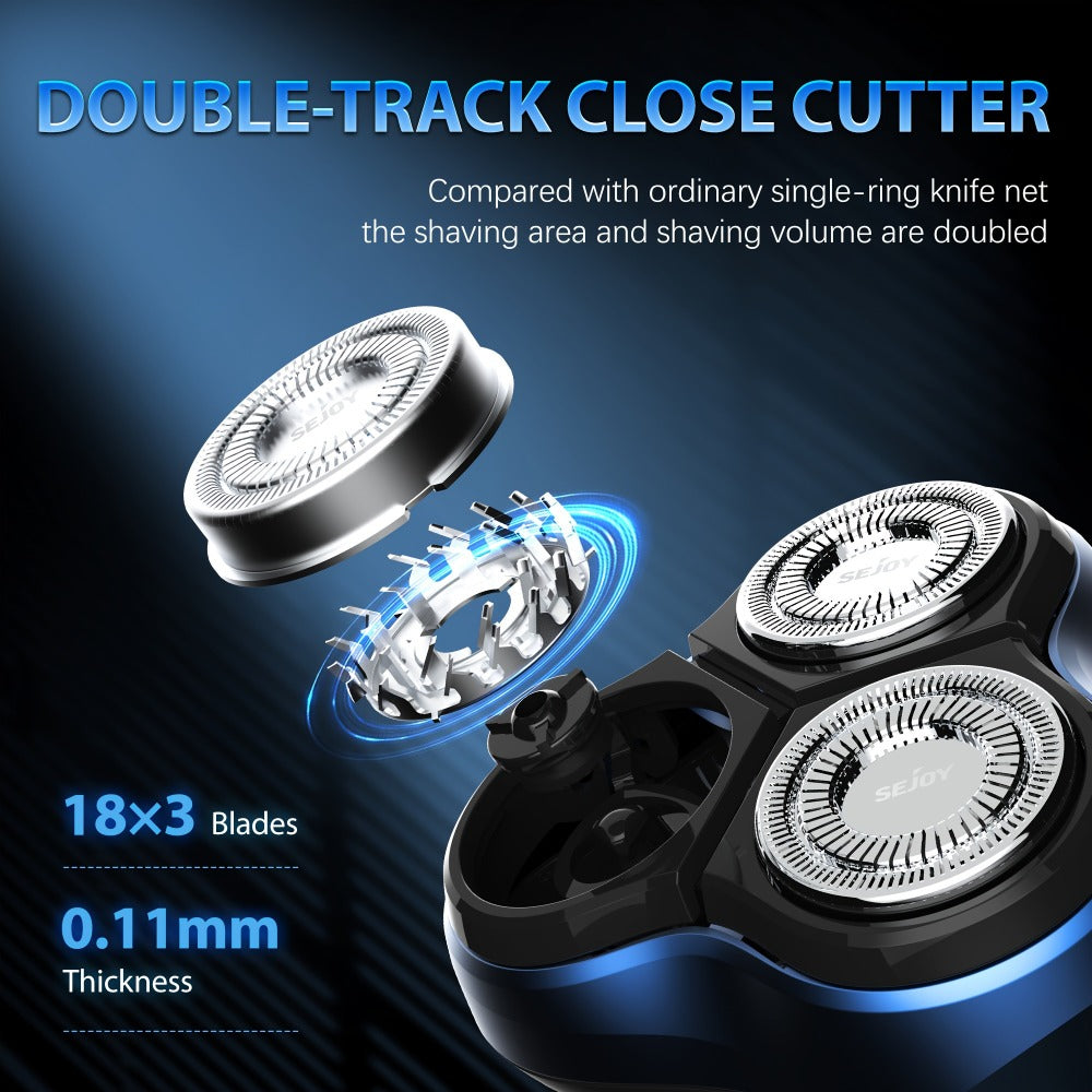 Cordless Electric Razor for Men Rechargeable Fast Charging Washable Heads Face Shaver — Smooth Close Shave Portable Electric Shaving Machine for Travel & Daily Use, Grooming Gift f - product image 7