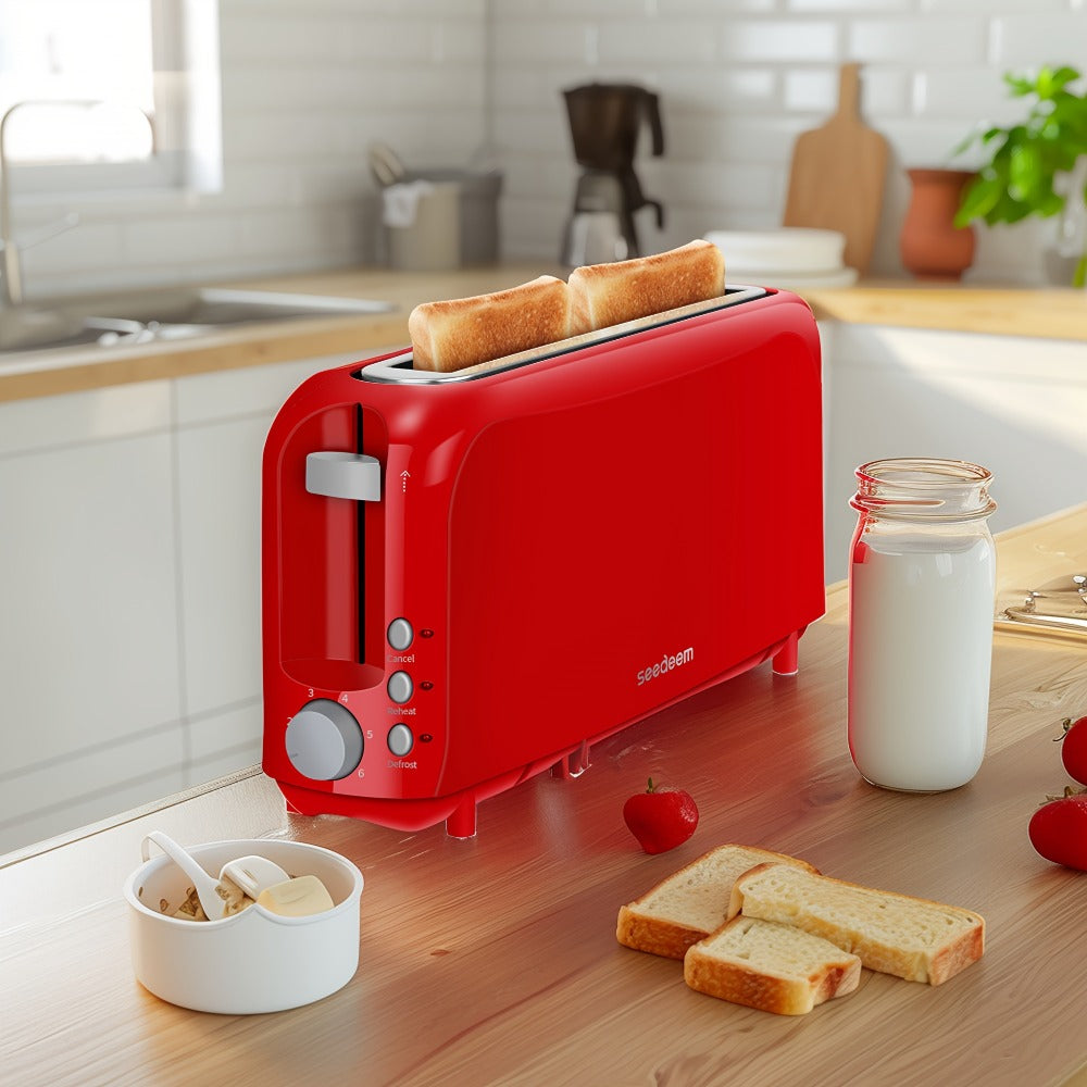 Slim Toaster 2-Slice Long Slot – 1.45" Wide Slot, 6 Shade Settings, Cancel/Reheat/Defrost, 750W, Removable Crumb Tray | 6 Colors - product image 5