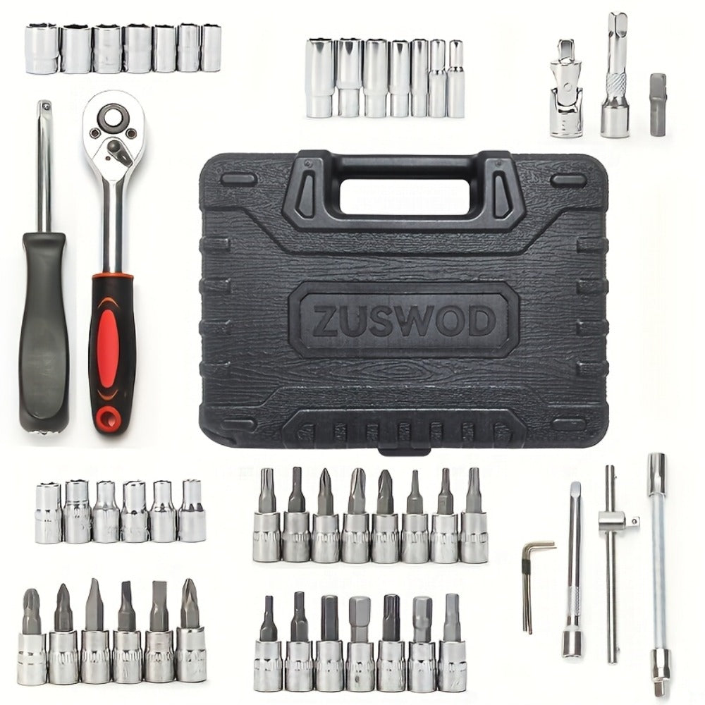 Impact Socket Set 53/54/194/518PCS – 3/8" Drive CR-V Steel | Metric 8-22mm & Imperial 5/16"-3/4" | Complete Socket Kit for Car Repair, DIY & Mechanics | Best Gift for Men - product image 9
