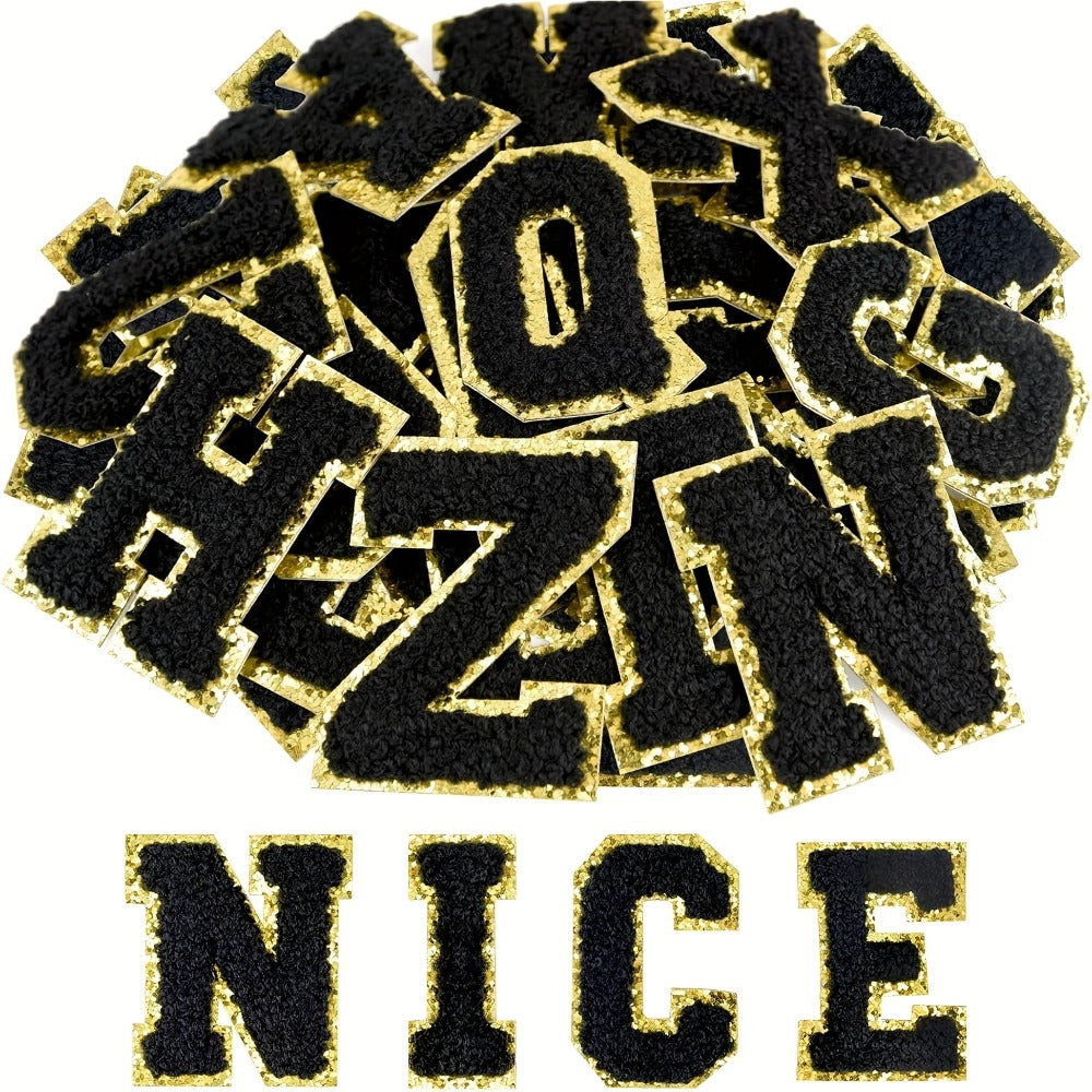 Embroidered Alphabet Applique Stickers for Clothes Bags Hats Phone Cases, DIY Craft Personalized Patch Set Gift for Teens & Kids – Chenille Letter Patches Self - product image 9