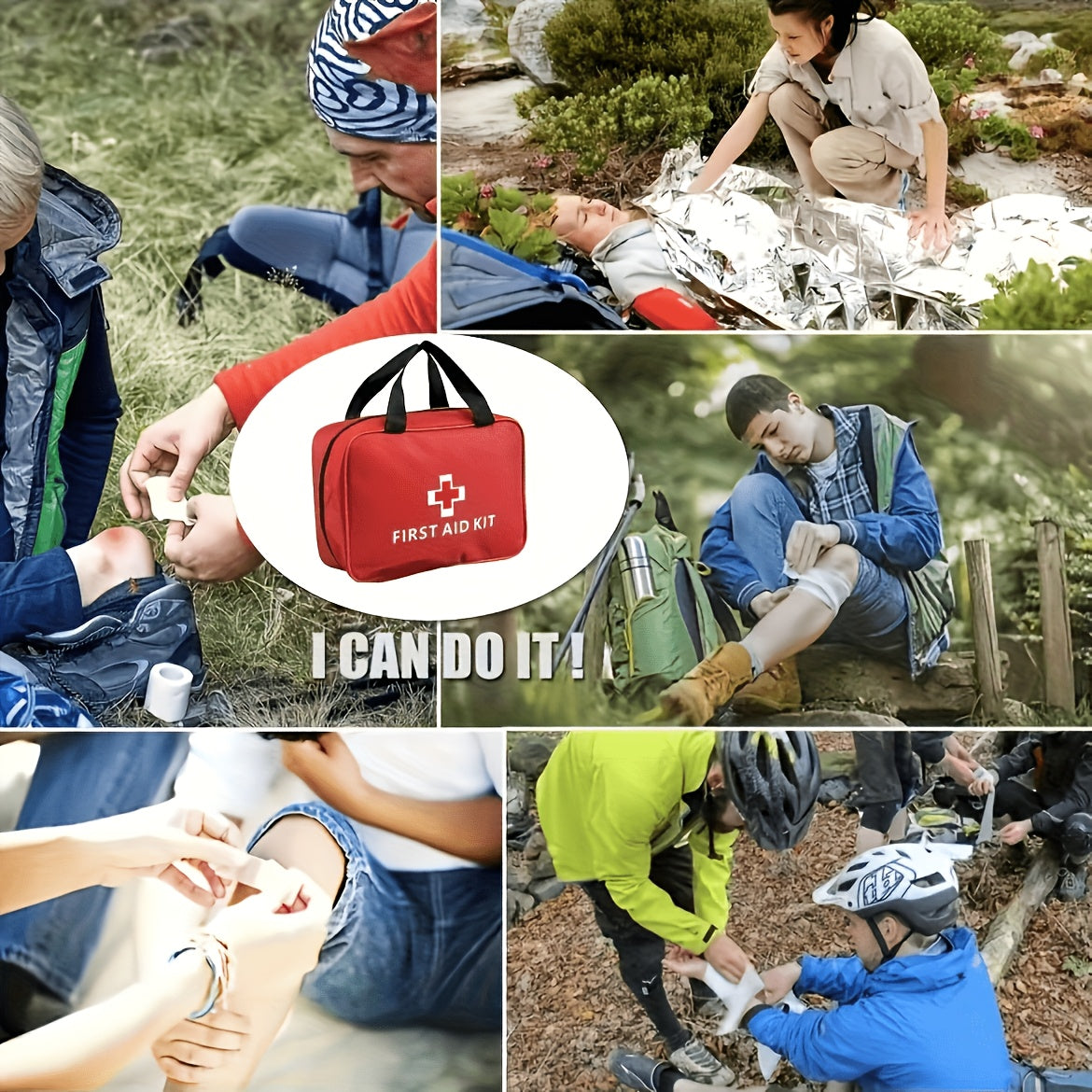 152pcs First Aid Kit, Premium Waterproof Compact Trauma Medical Kits for Any Emergencies, Ideal for Home, Office, Car, Travel, Outdoor, Camping, Hiking, Boating (Red)