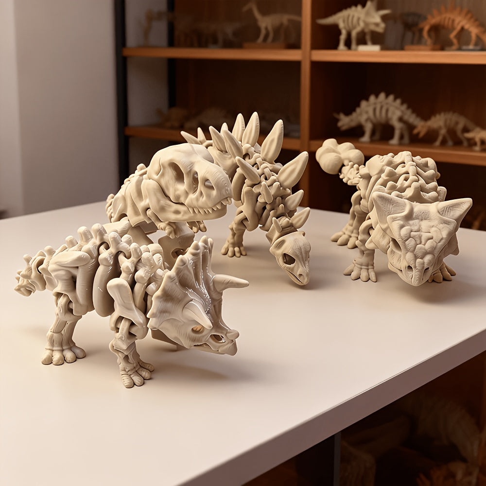 4pcs Dinosaur Skeleton Model Suitable for Science Education, Anatomical Display with Detailed Reptile Bones Replica, Complete Specimen for - product image 6