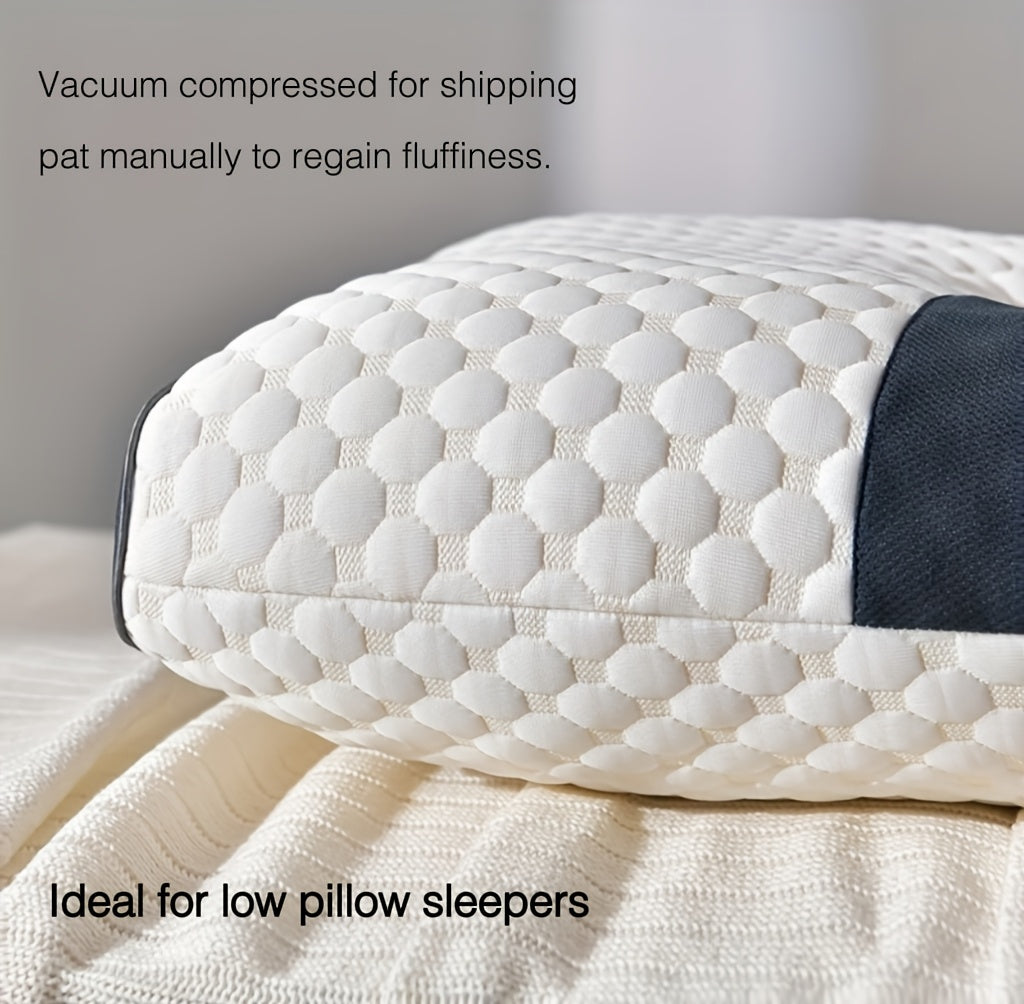 2pcs Ergonomic Low-Profile Bed Pillows, Contoured Design Fits Neck Curve, Suitable for Side and Back Sleepers, Breathable All-Season Bedding Pillows, Ideal - product image 15