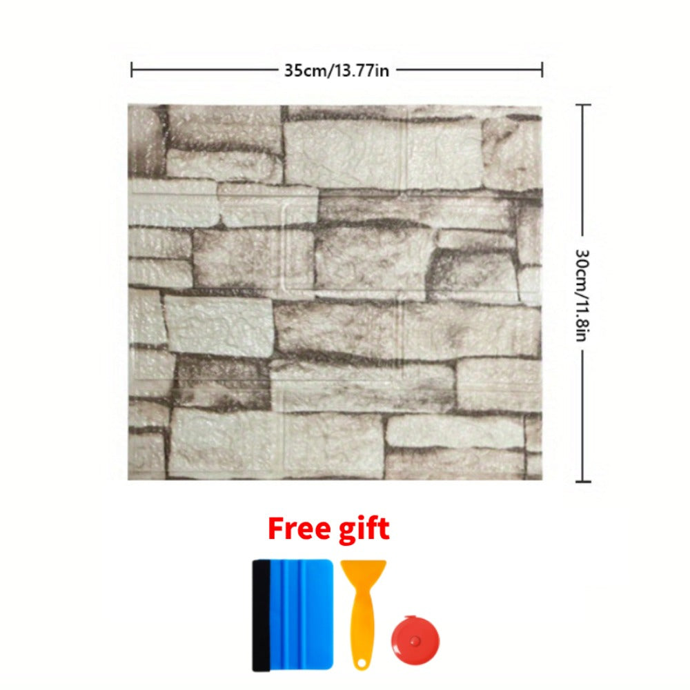 3D Peel and Stick Wood Grain Wallpaper Panels 50/100pcs - Self-Adhesive Waterproof PVC Foam Wall Tiles, Anti-Collision Textured Wall Decor for Bedroom Living Room Kitchen DIY Renov - product image 7