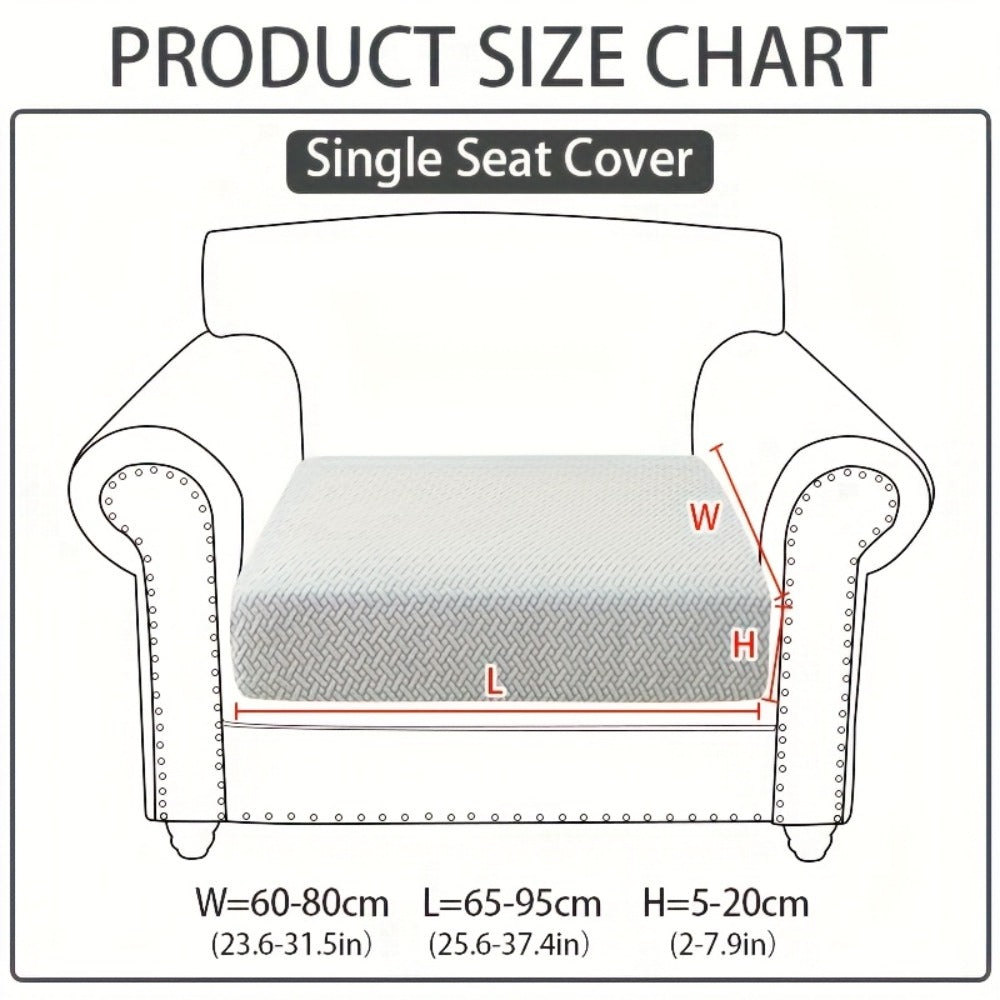 Jacquard Stretch Sofa Cover Non-Slip | Elastic Wear-Resistant Couch Slipcover, Polyester Jacquard Fabric, 1 to 4 Seat Sectional L-Shape, Armrest Backrest, Machine Washable - product image 17