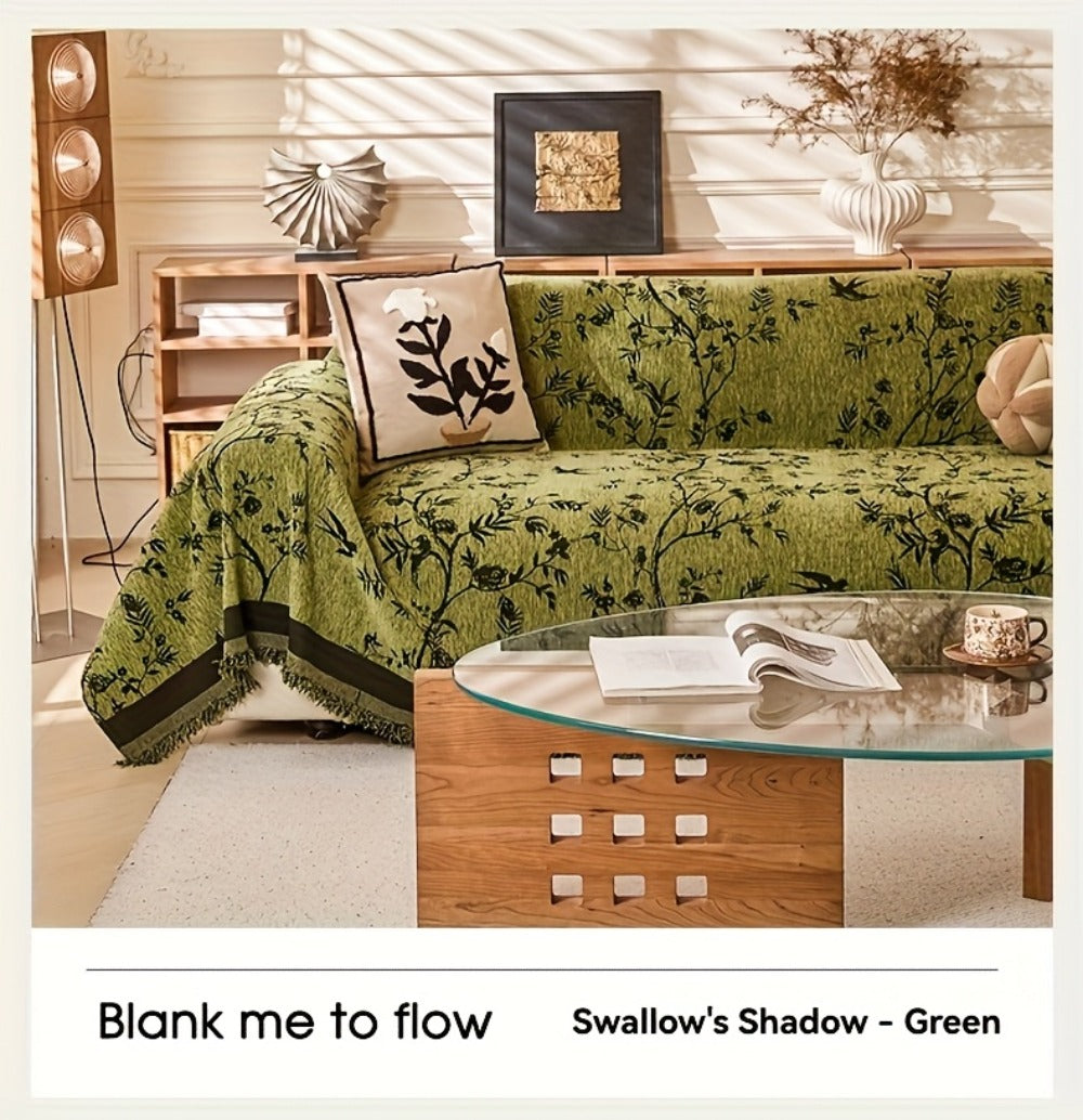 Sofa Cover Chenille Thickened Non-Slip Couch Slipcover Floral Pattern for Living Room Office Pet-Safe All-Season — 1 2 3 4 Seater Sizes - product image 18