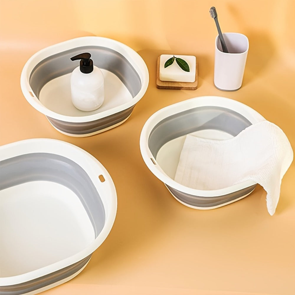 Collapsible Basin Set 3pcs – Foldable Wash Basin, Portable Dish Tub & Laundry Basket for Kitchen, Camping, Hiking & Home Storage (Large, Medium, Small) - product image 6