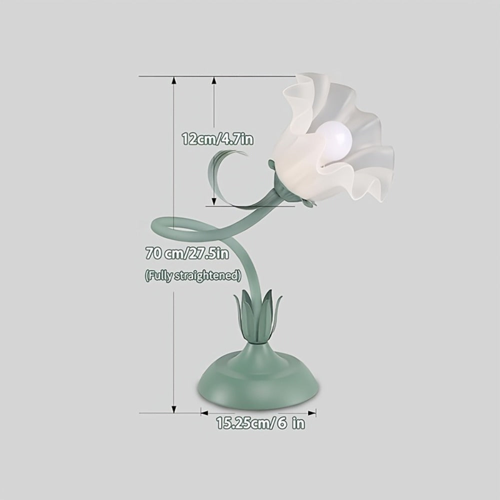 Bellflower Table Lamp – Artisan Crafted Botanical Floral Dimmable Night Light, Heirloom Quality Premium Finish Desk Lamp for Bedroom Living Room Home Decor, Unique Floral Gift (Gre - product image 4