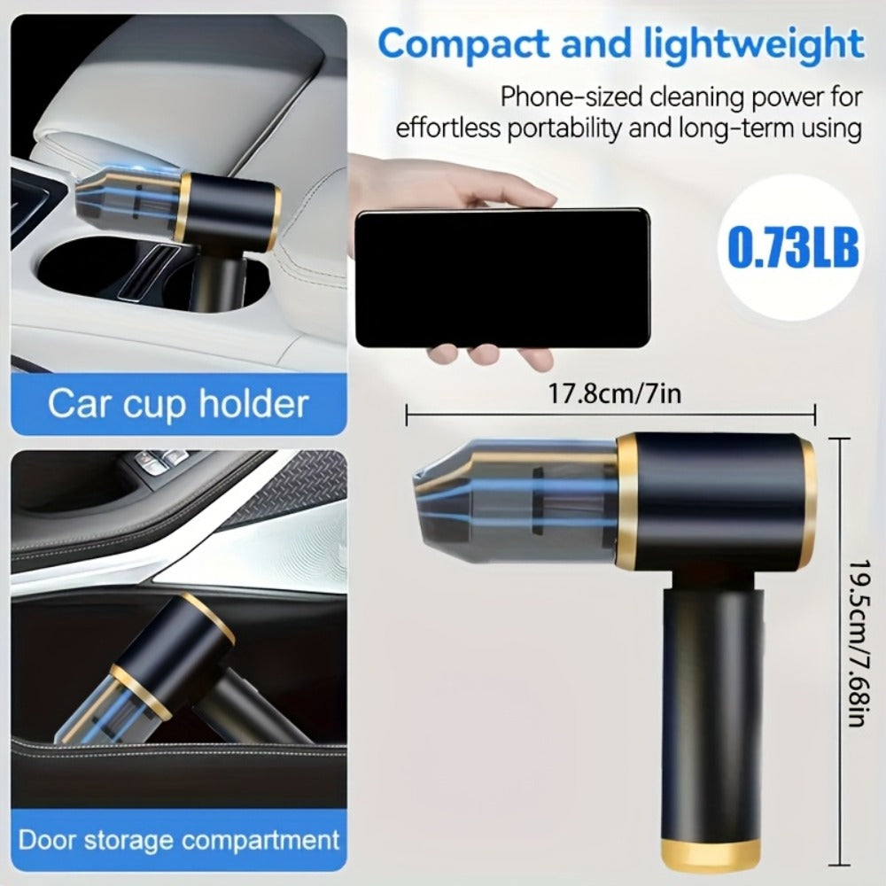 2-in-1 Handheld Vacuum Blower USB Rechargeable Cordless Mini Vacuum Cleaner Blow Suction Mode with Filter Dust Cup for Home Car Office Keyboard Lightweight - product image 7