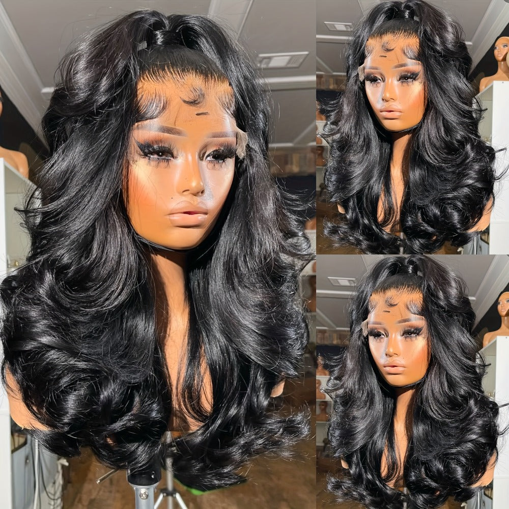 Body Wave Lace Front Wig 13x4 HD Transparent Lace 30 Inch Human Hair Glueless Bye Bye Knots Pre Plucked Natural Hairline for Women All Skin Tones Wear and Go - product image 2