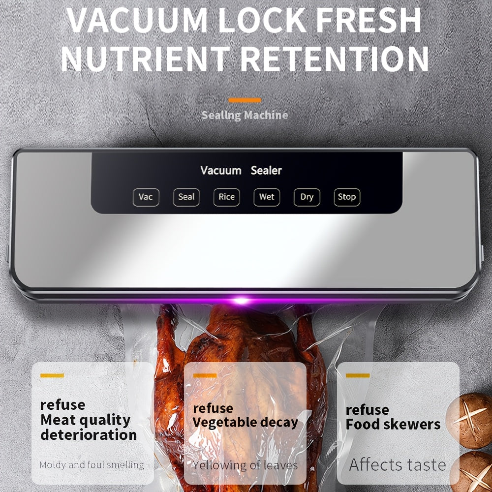 Vacuum Sealer Machine 65KPA with 40 Bags – Wet & Dry Mode – 6-in-1 Food Preservation Sealing System for Home & Kitchen - product image 4